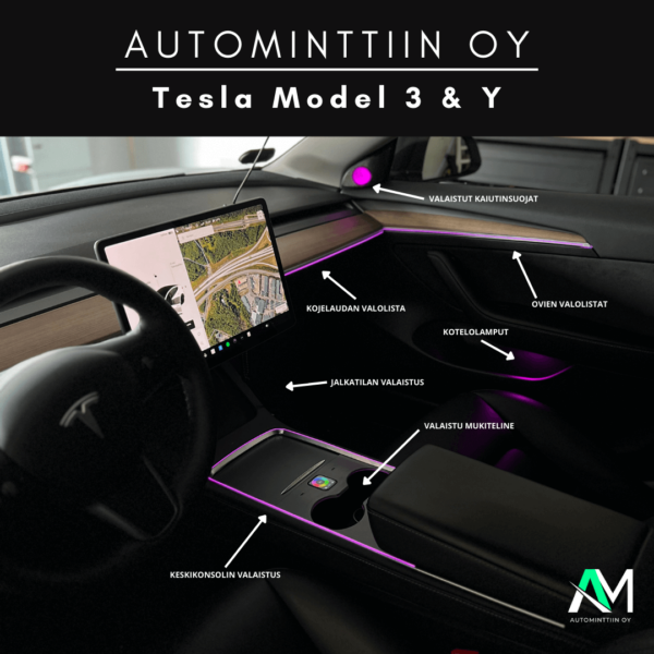 Ambient Valaistus | Tesla Model 3 & Y - Image 2